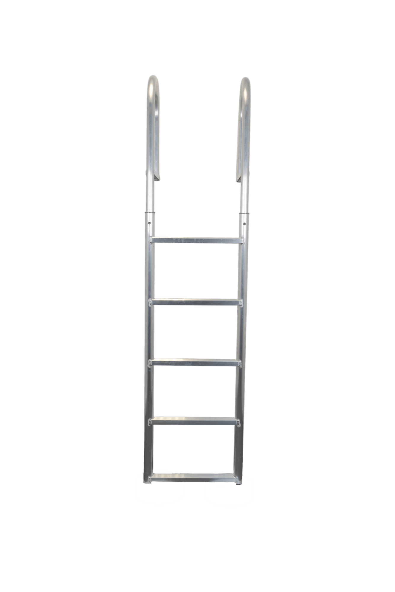  Aluminium zwemladder met vijf treden en twee handgrepen voor toegang tot in en uit het water