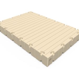 Kunststof drijvend terras van 300x200 cm, ideaal voor aanlegplaatsen en wateractiviteiten.