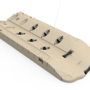 Beige Ez Dock Max Entry Steiger for Waterscooters with guided and low rising angle